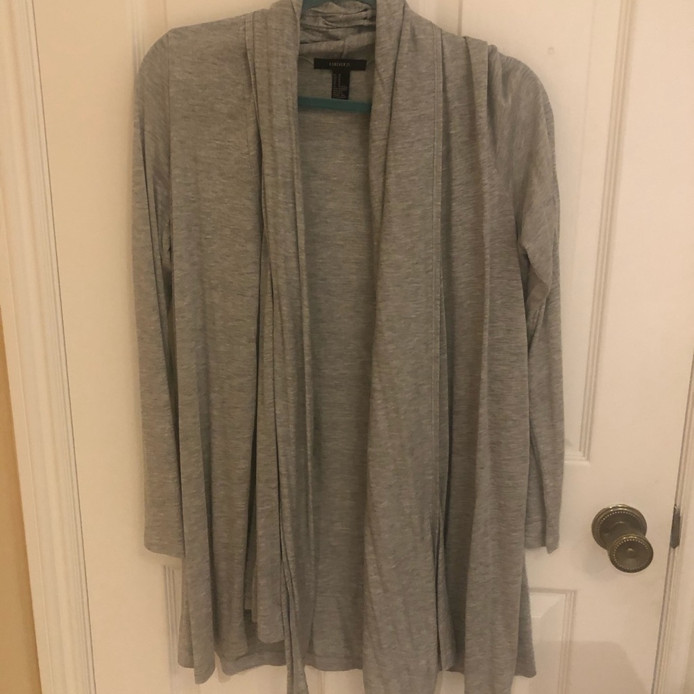 Gray cardigan